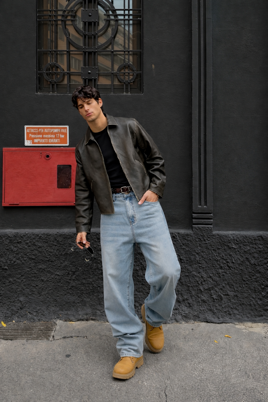 Muted Blue Baggy Jeans