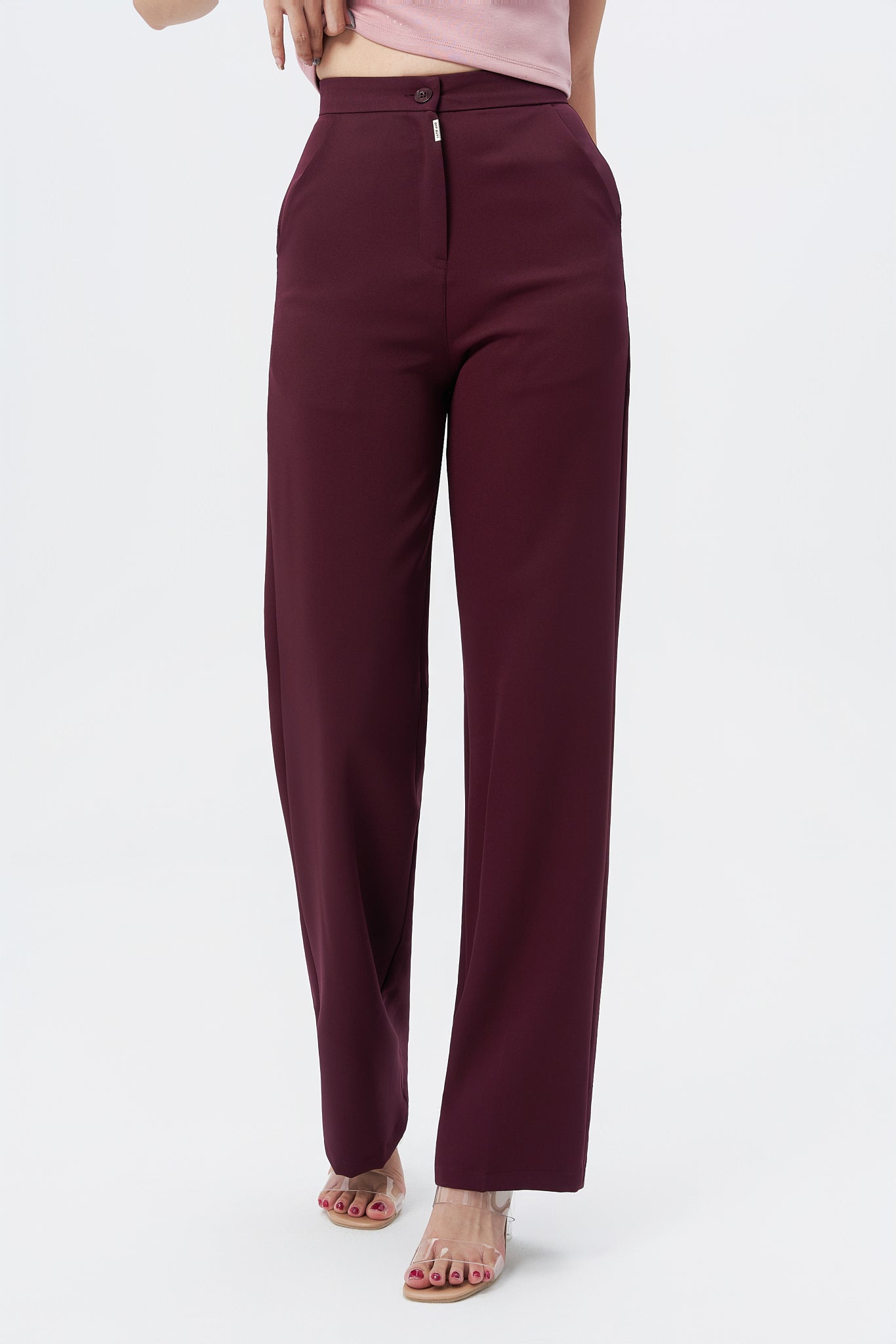 sachin and babi light blue dress HighWaist Straight Work Pants with Pockets  Tailored Office Trousers   G4Free