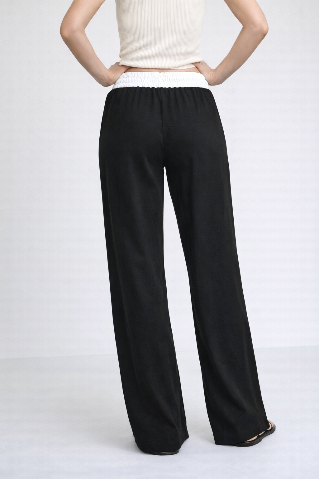 Drawstring Wide Leg Pants