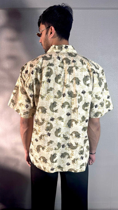 Dragon Gold Fish Structured Shirt