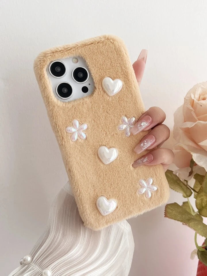 Soft Fur 3D Charm Iphone Cover