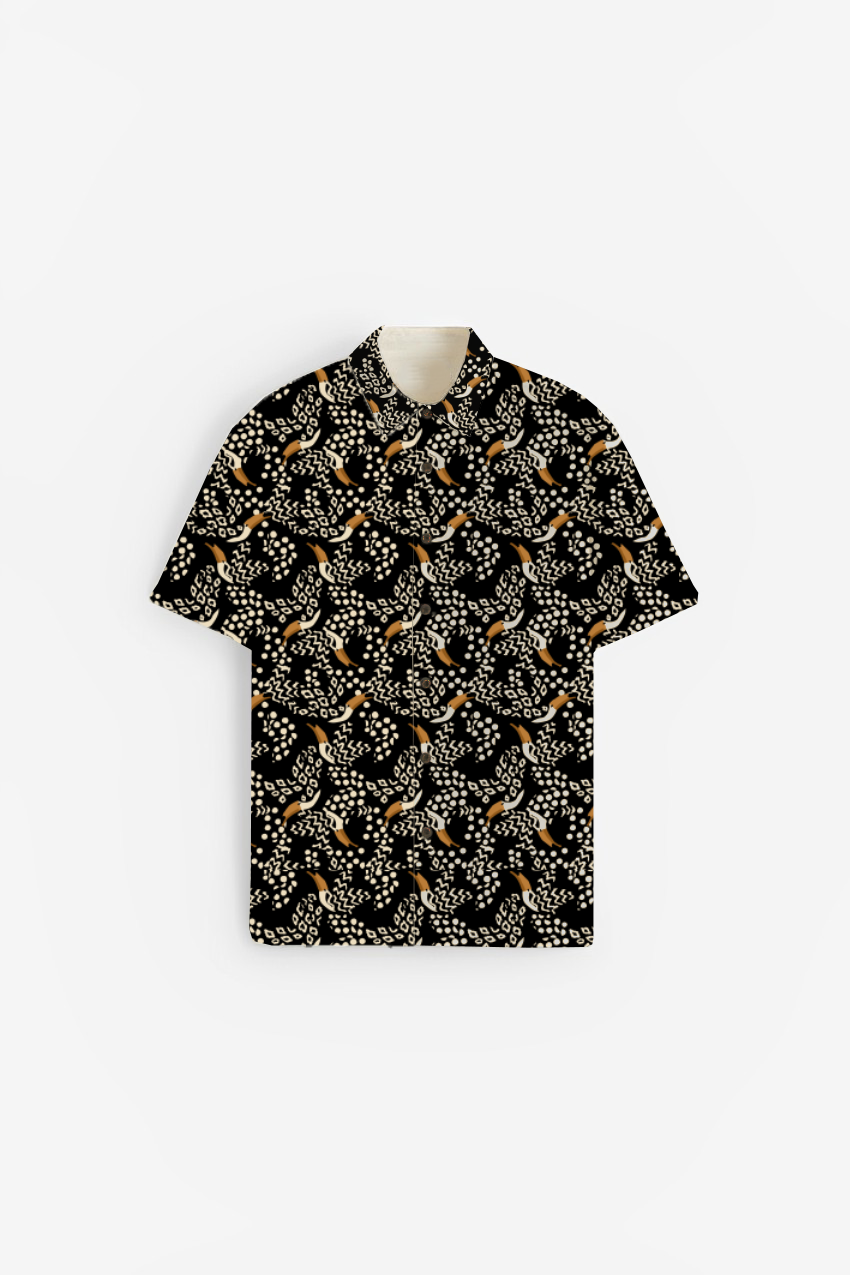 Abstract toucan short sleeve shirt