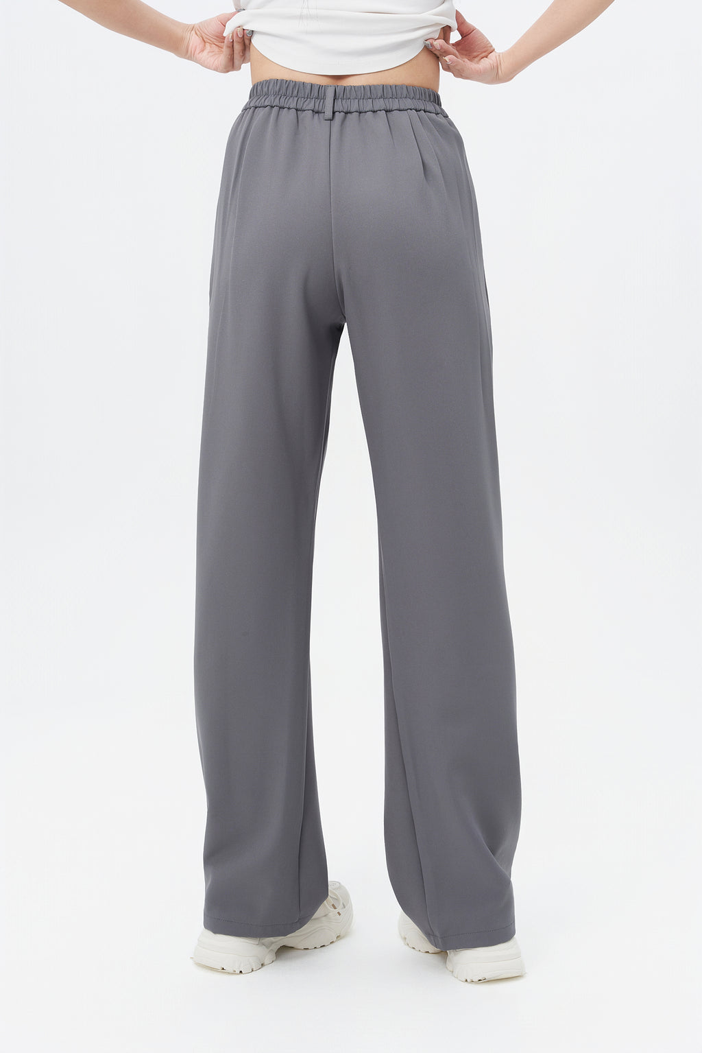 Fossil Grey Korean Relaxed Pants