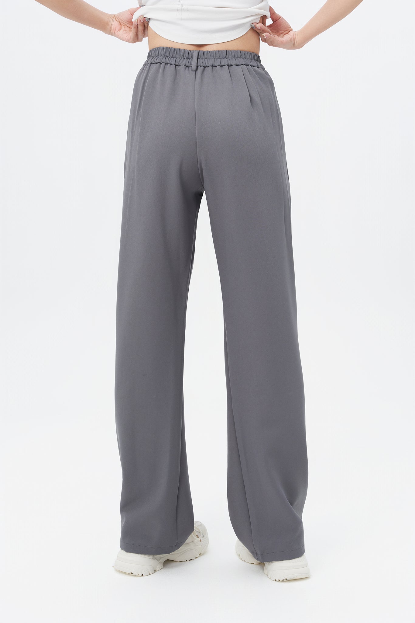 Fossil Grey Korean Relaxed Pants