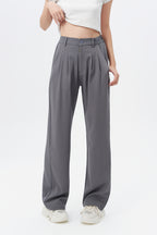 Fossil Grey Korean Relaxed Pants