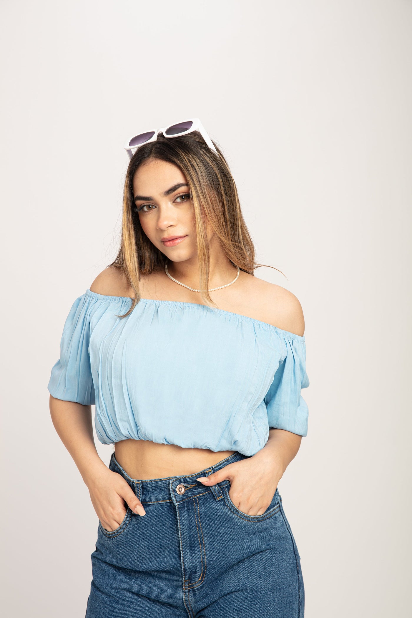 Full of frills off shoulder top