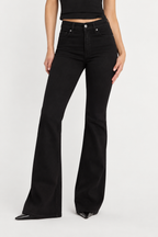 Black Bootcut Flare High Waist Jeans