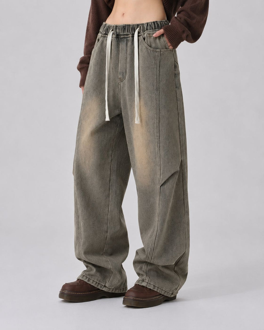 Dust Ash Baggy Fit Joggers