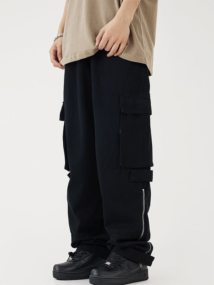 Level Up Baggy Zipper Trousers