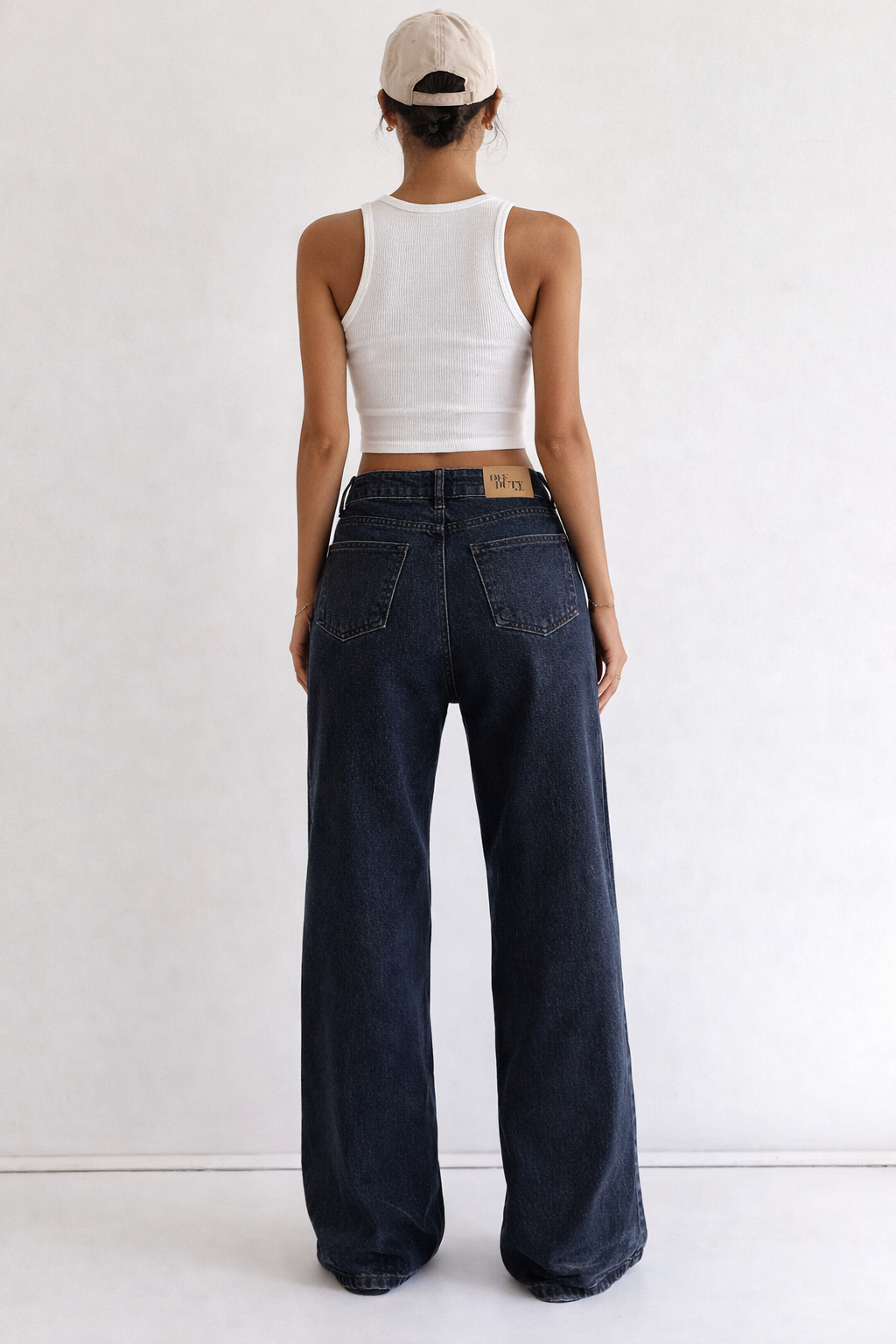 Deep Night Blue Wide Leg Jeans