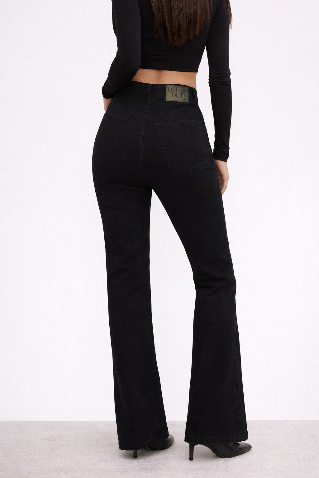 Black Bootcut Flare High Waist Jeans