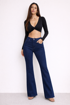 Dark Blue Bootcut Flare Jeans