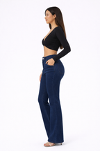 Dark Blue Bootcut Flare Jeans
