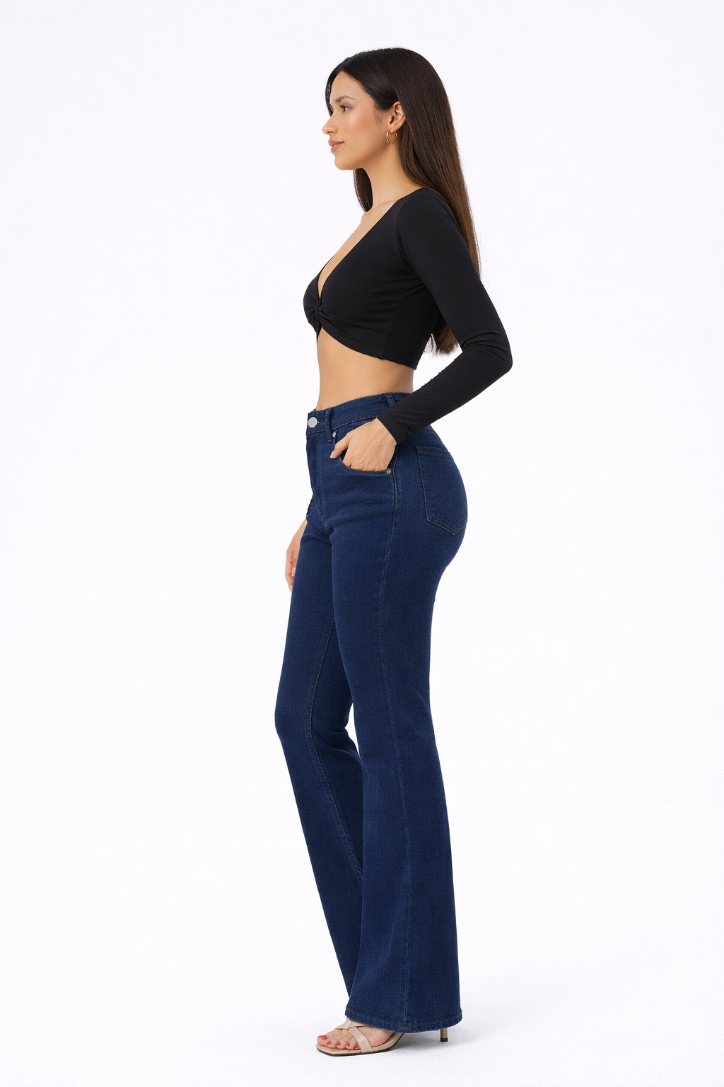 Dark Blue Bootcut Flare Jeans