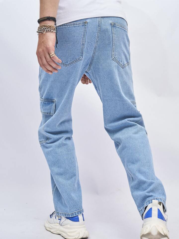 Light Blue Craftsman Cargo Jeans