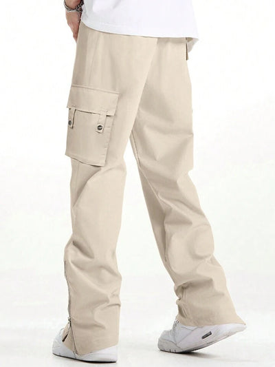 Flap Pocket Side Zipper Cargo Pant