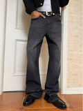 Royal Black Slim Bootcut Jeans