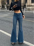 Blue Aura Low Waist Flare Jeans
