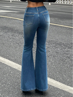 Blue Aura Low Waist Flare Jeans
