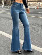 Blue Aura Low Waist Flare Jeans