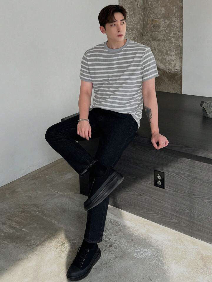 Stripe Series Crew Neck Tshirt