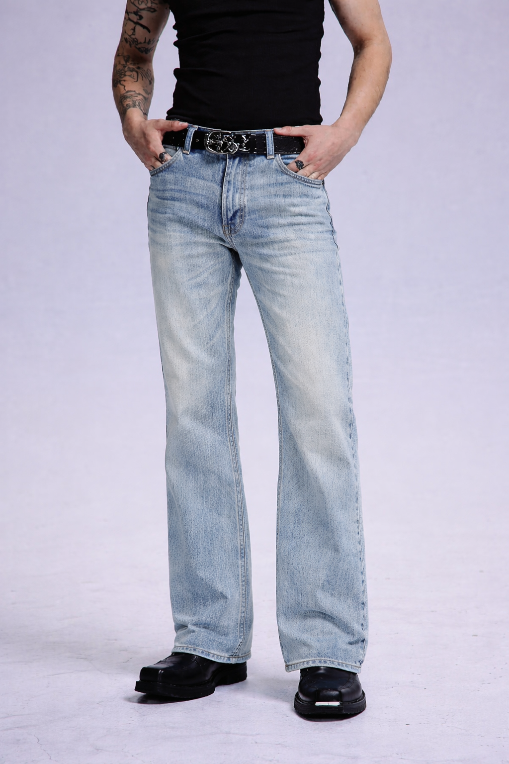 Blue Hype Wash Bootcut Jeans