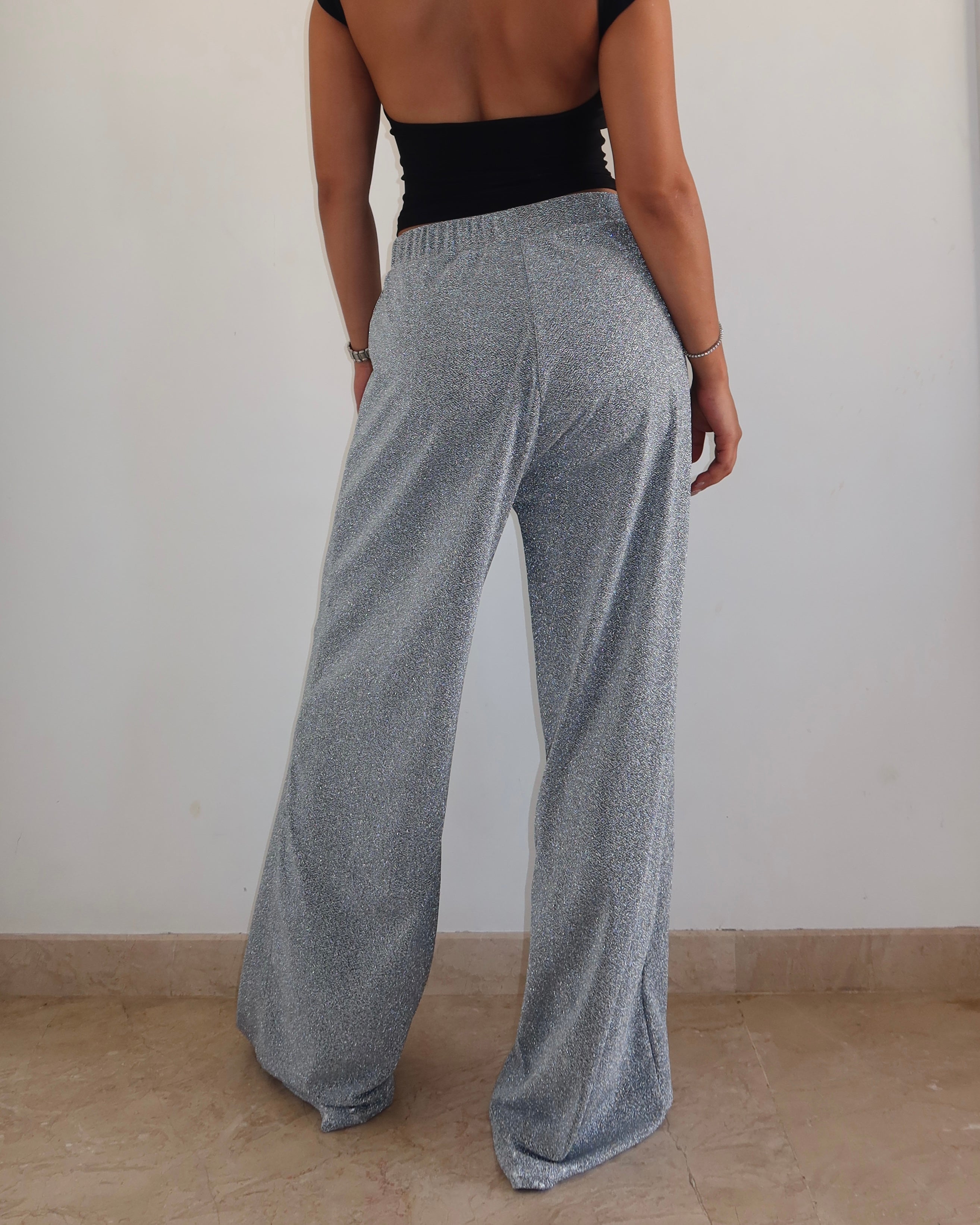 Glitter Dust Stretch Wide Pants