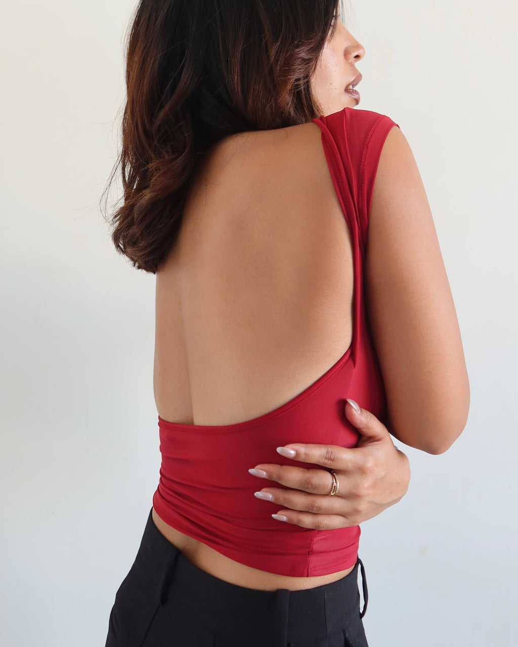 Scoop Back Fitted Top