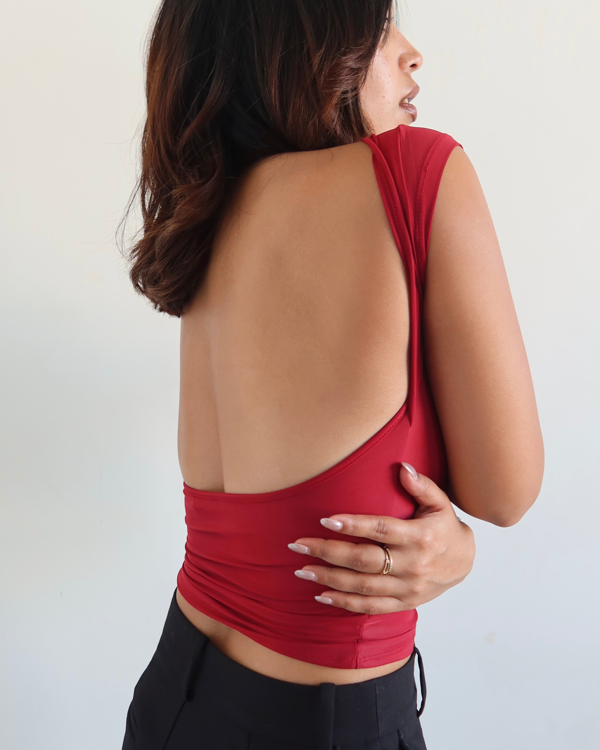 Scoop Back Fitted Top