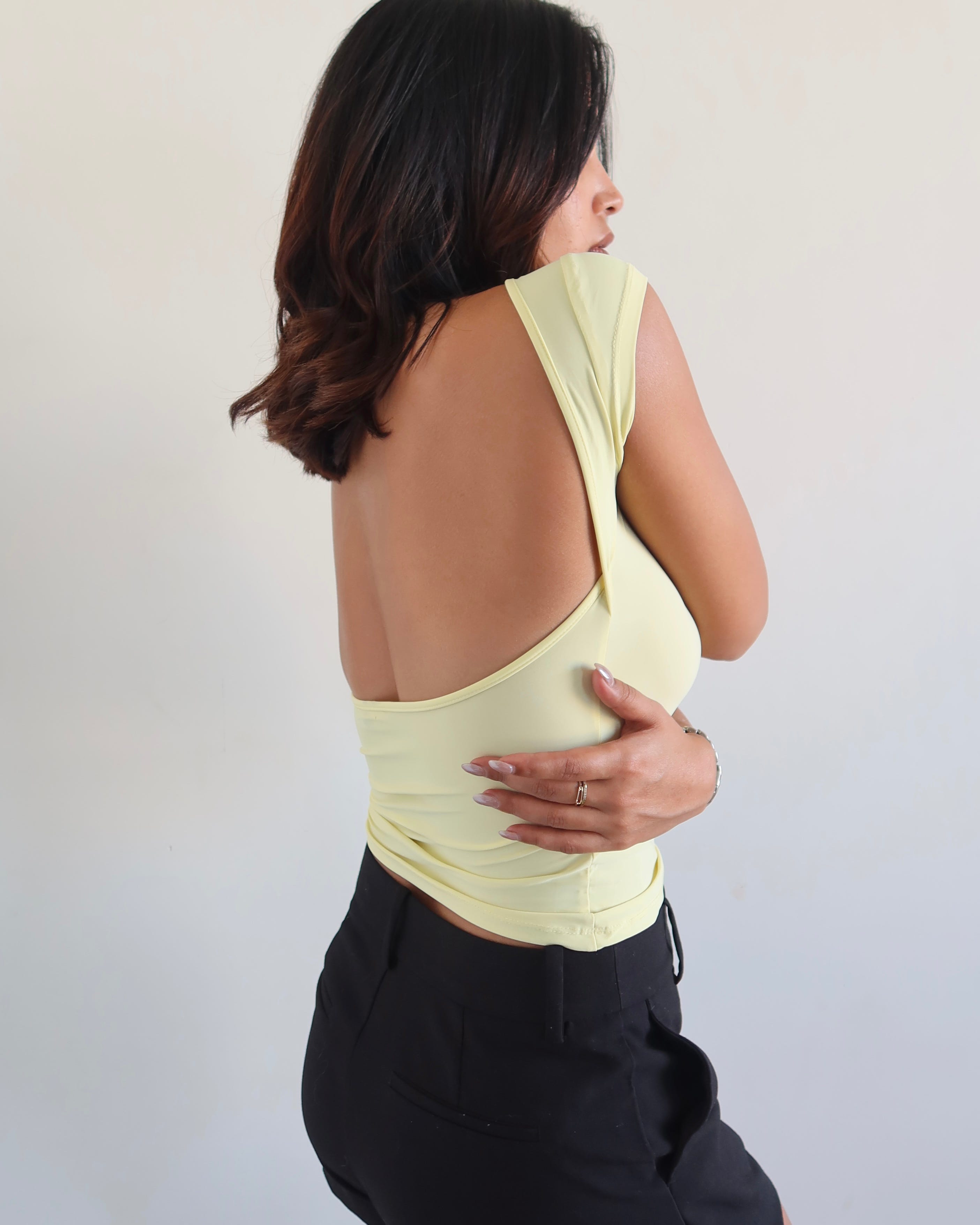 Scoop Back Fitted Top
