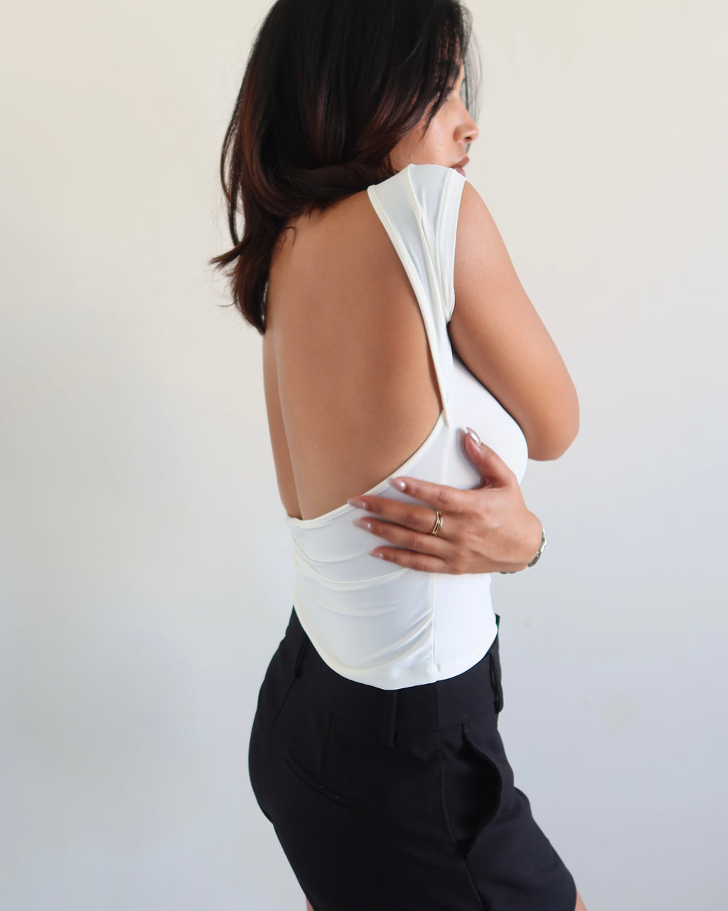 Scoop Back Fitted Top
