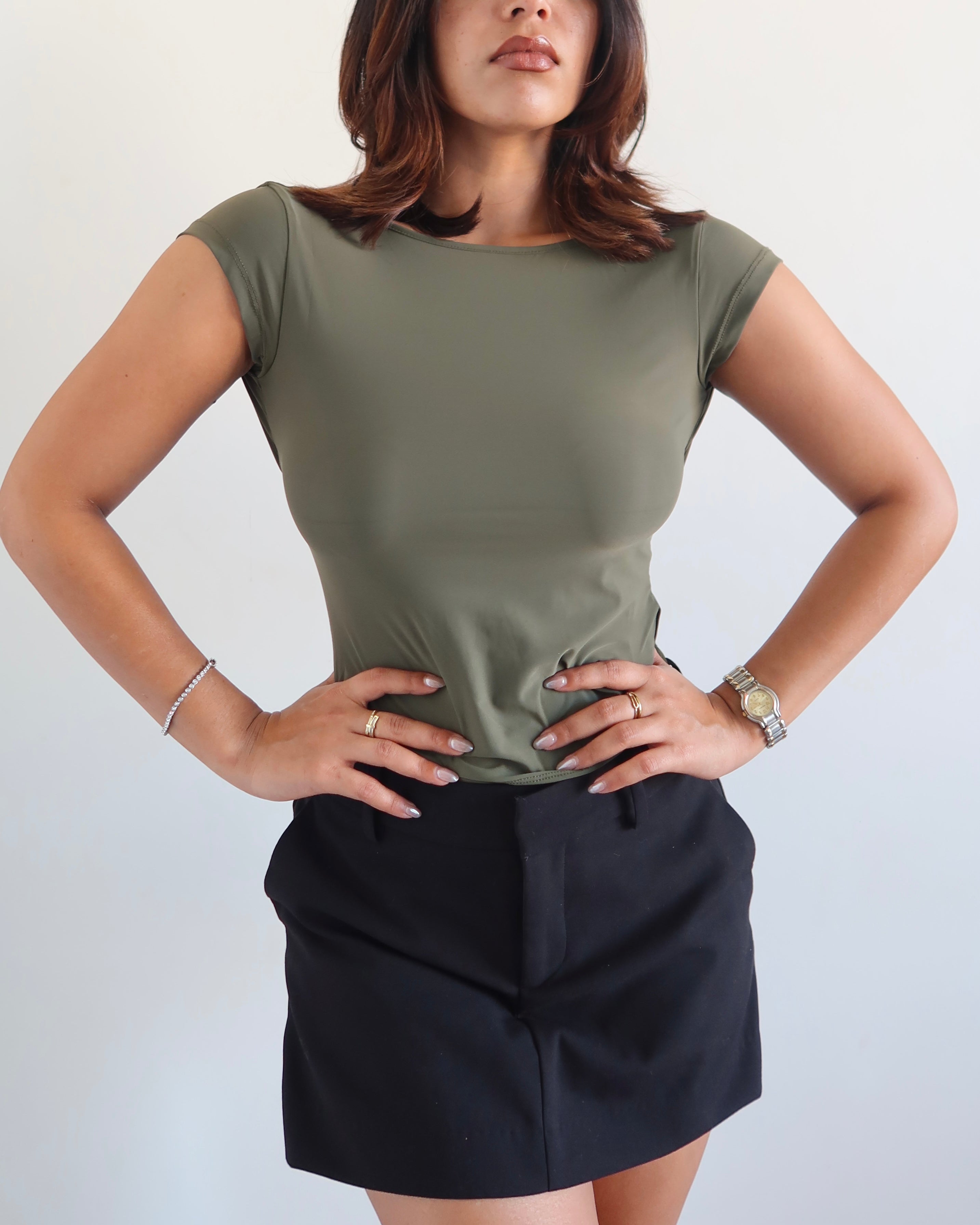 Scoop Back Fitted Top