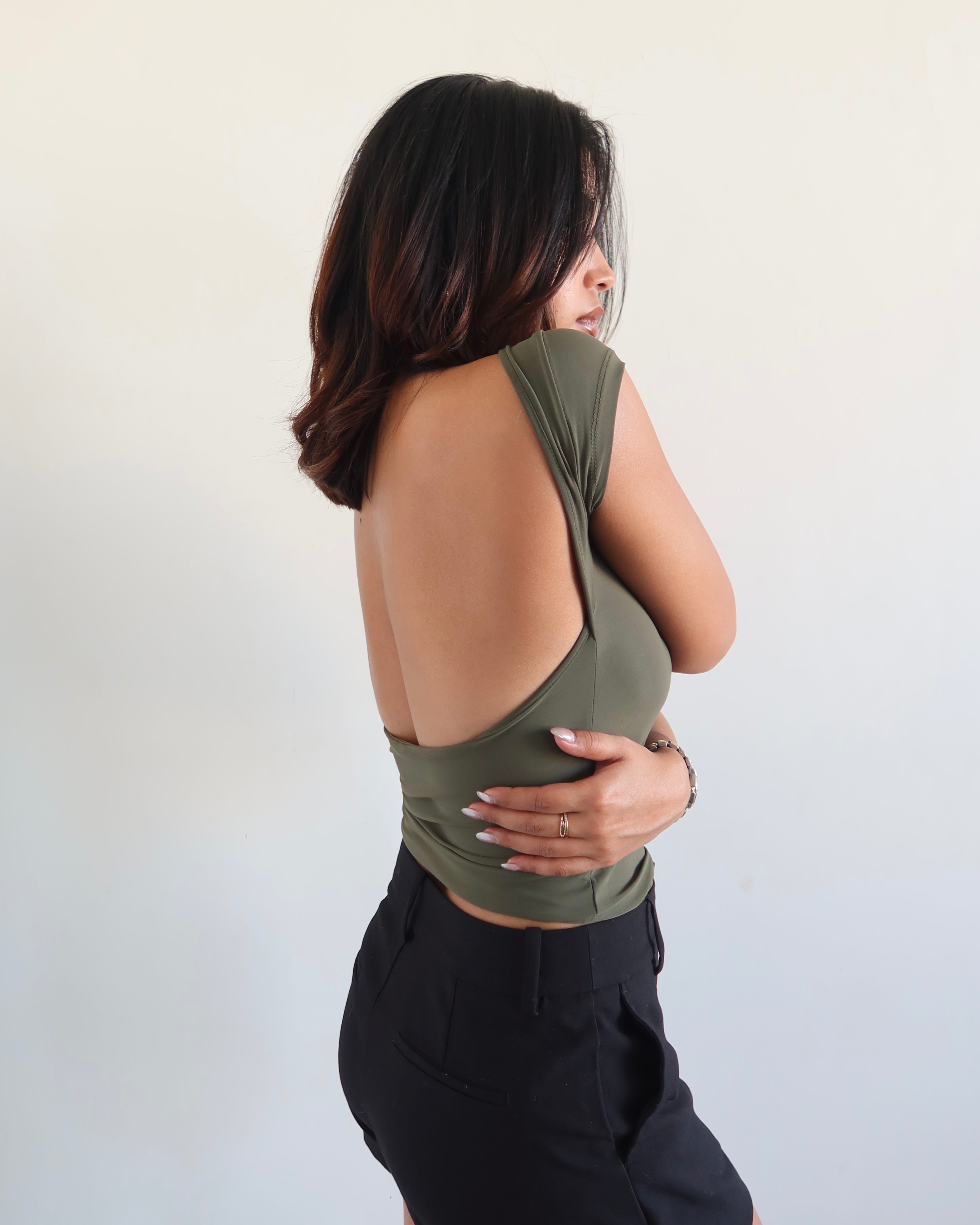 Scoop Back Fitted Top