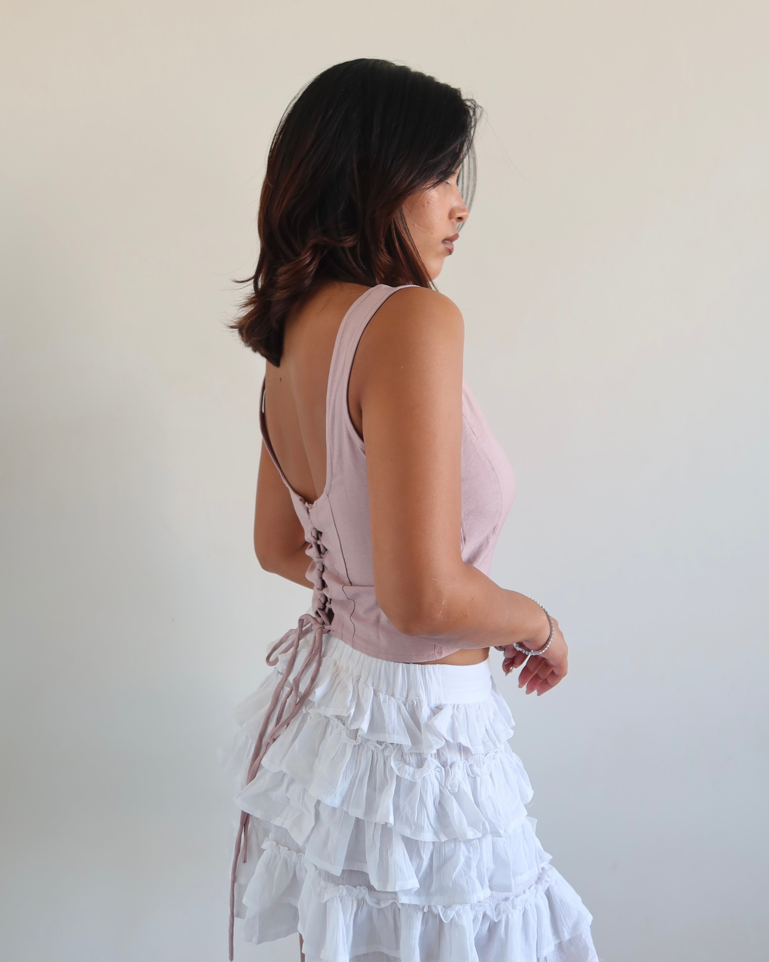 Refine Criss Cross Corset Top