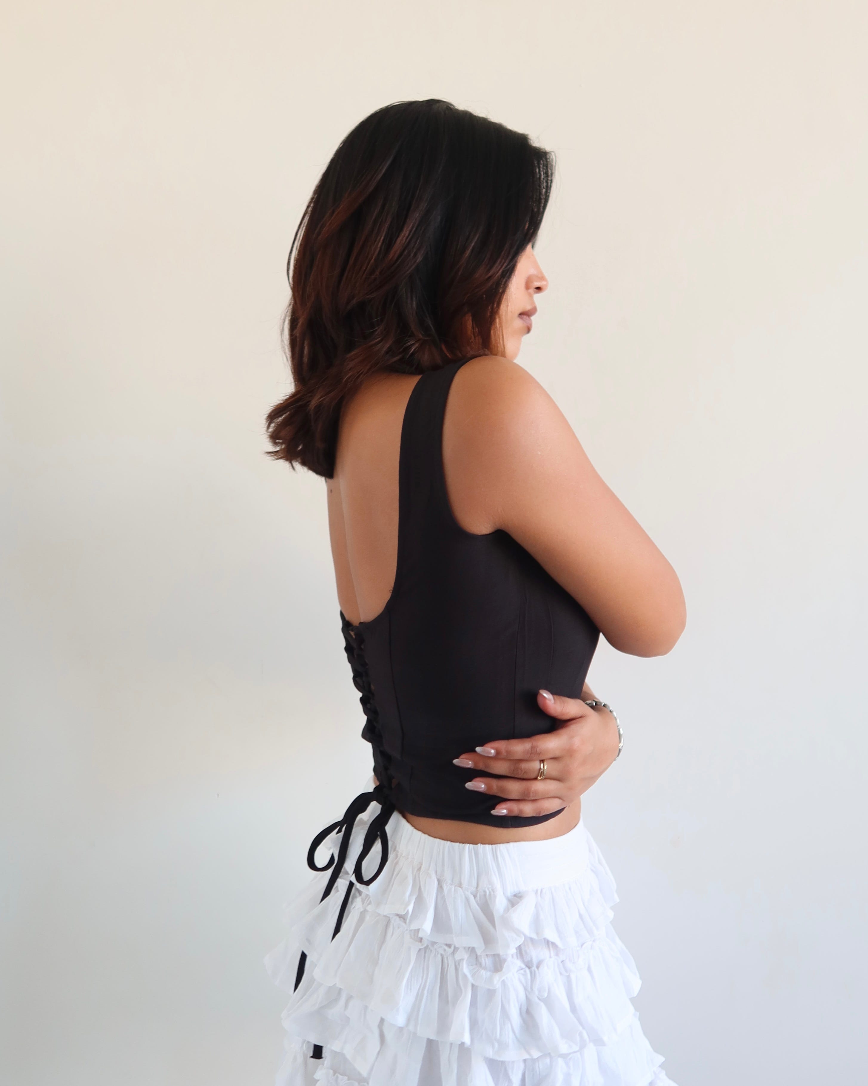Refine Criss Cross Corset Top