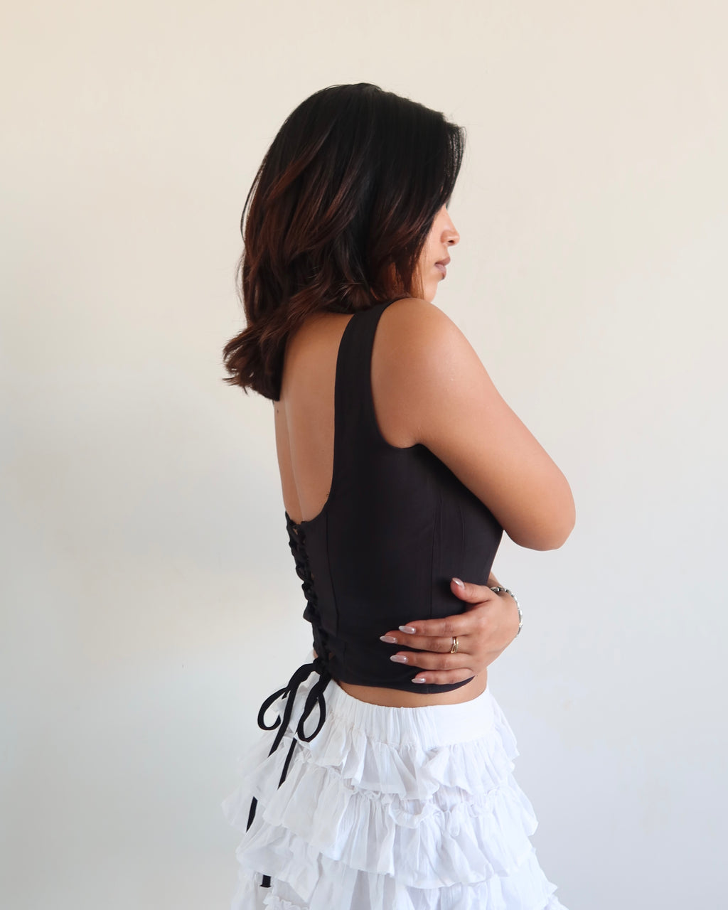 Refine Criss Cross Corset Top