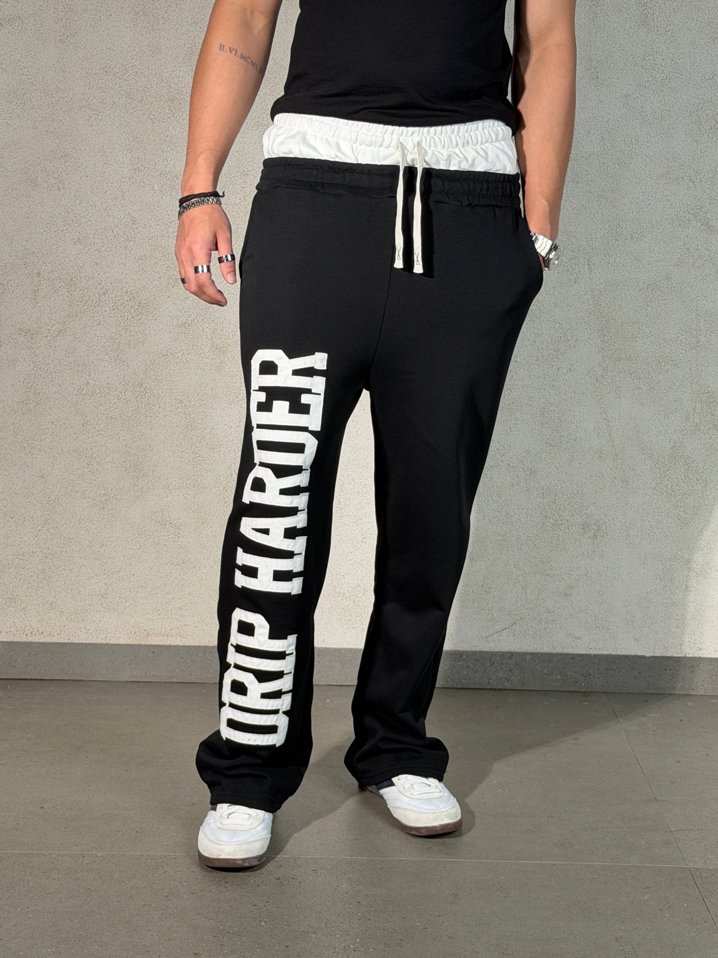 Contrast Belted Drip Harder Joggers