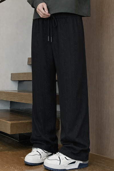 Contemporary Cable Knit Loose Joggers