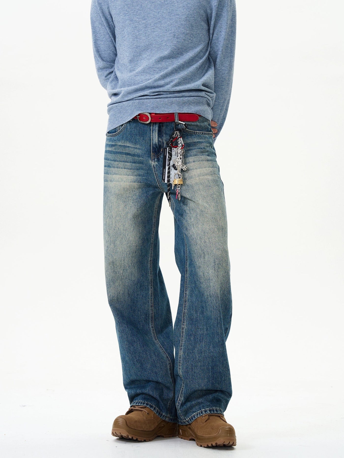 Prime Blue Wash Straight Leg Jeans