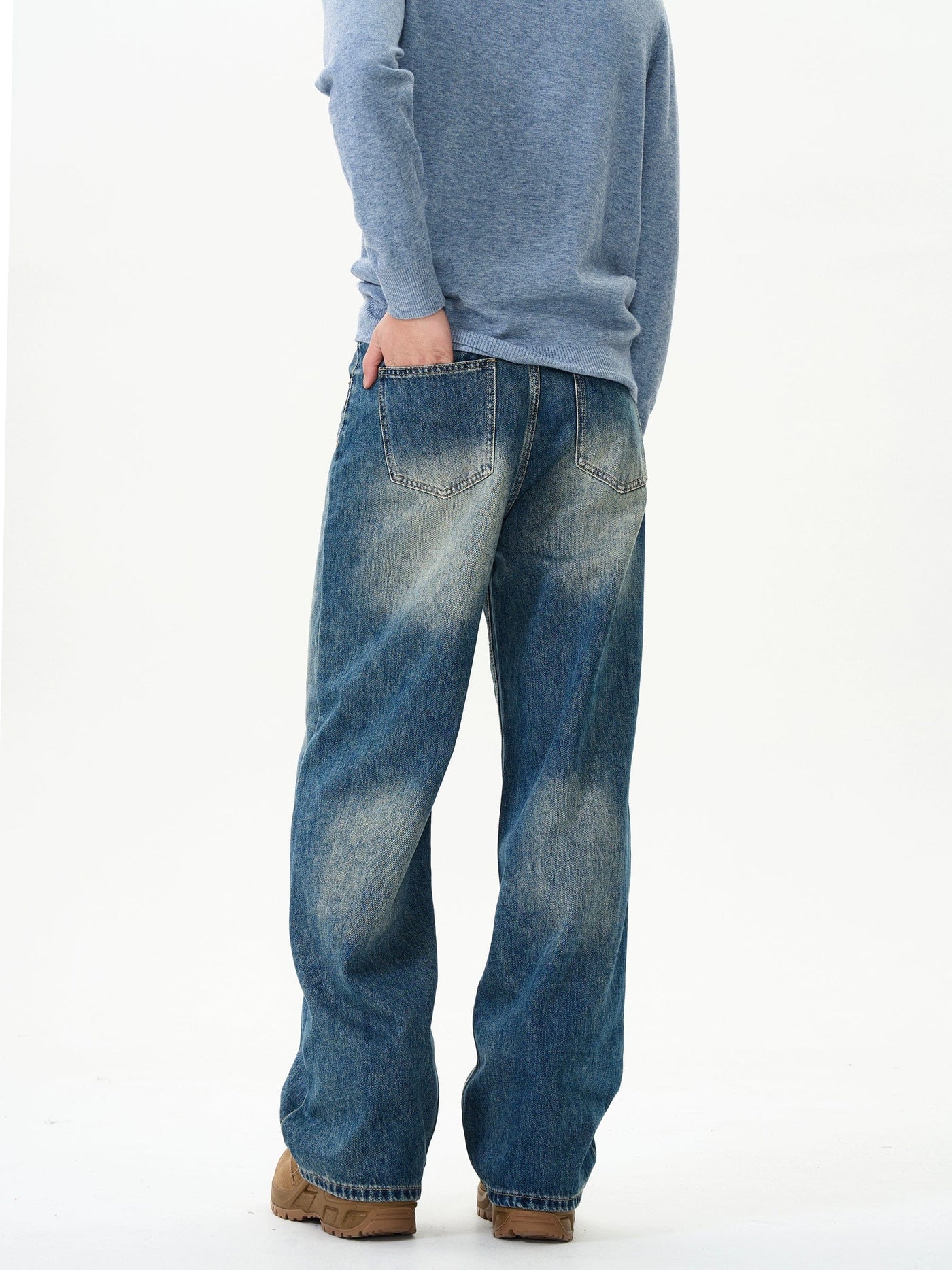 Prime Blue Wash Straight Leg Jeans