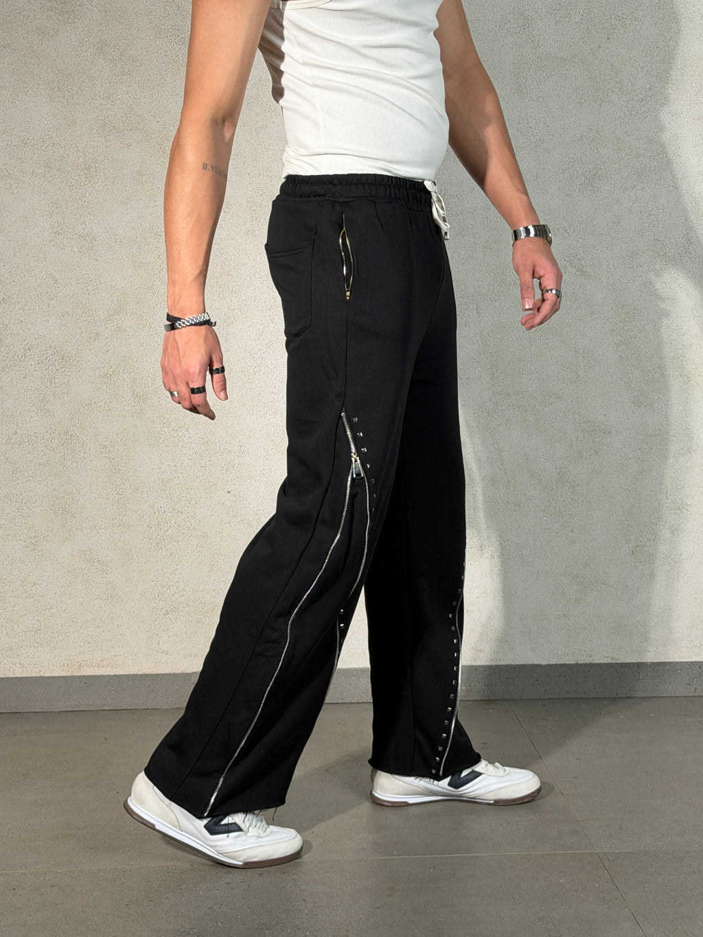Studded Zip Unisex Joggers