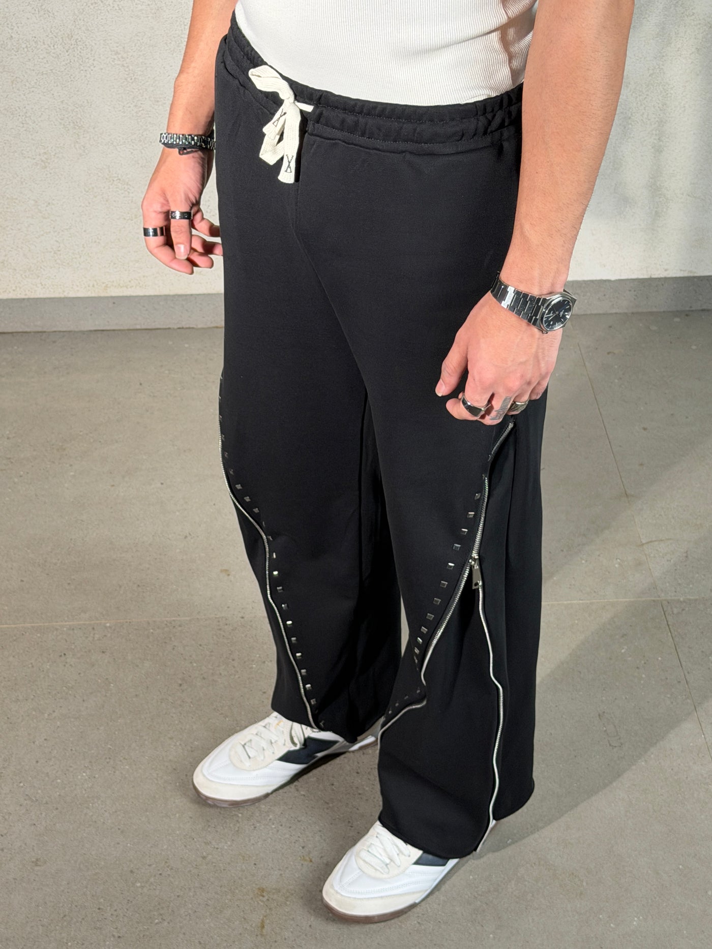 Studded Zip Unisex Joggers