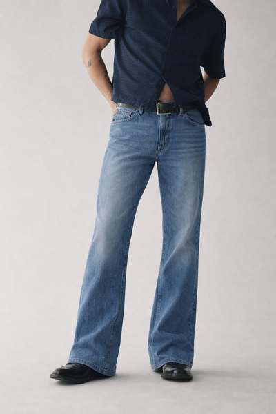Air Washed Blue Bootcut Jeans