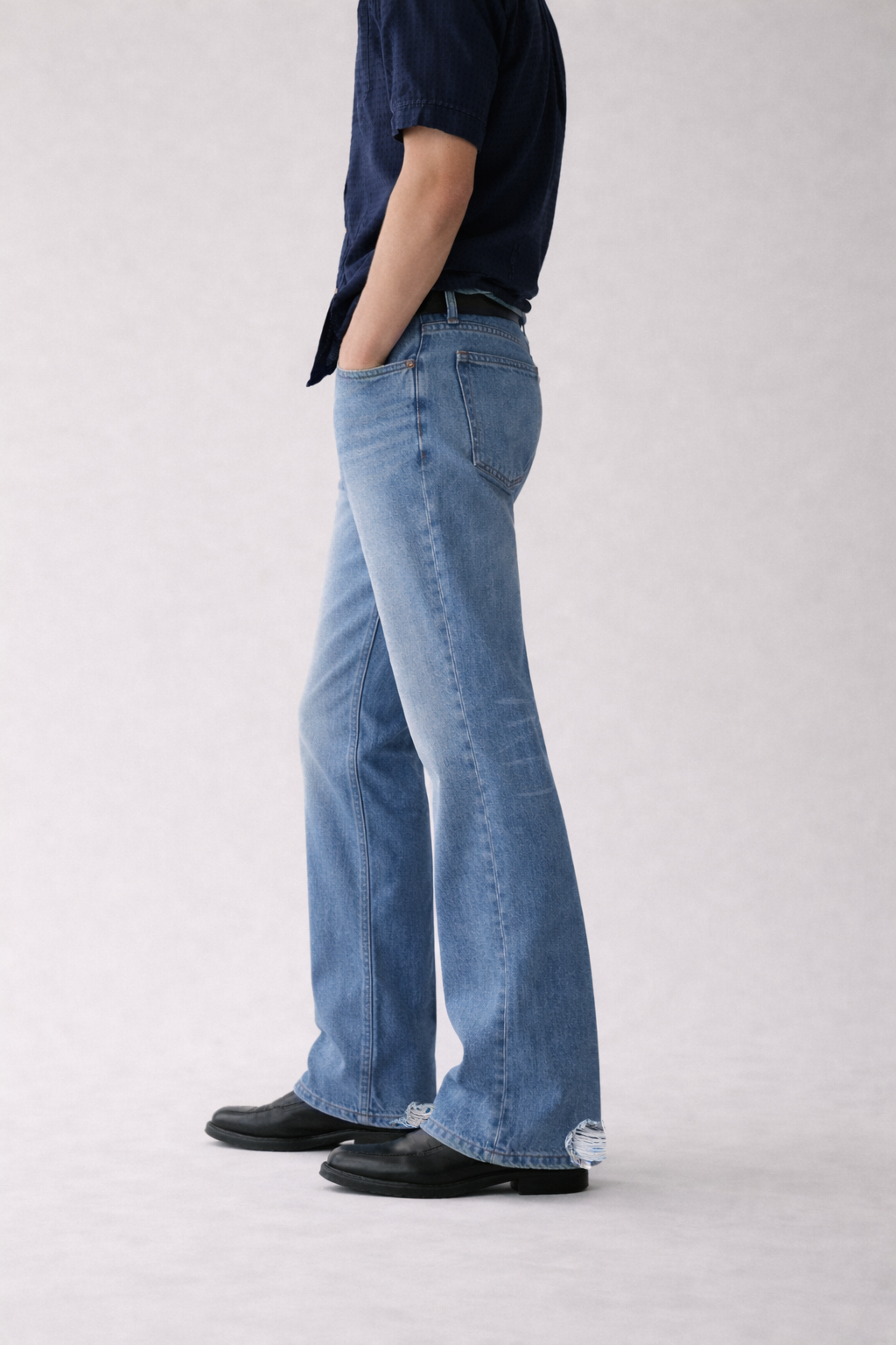 Air Washed Blue Bootcut Jeans