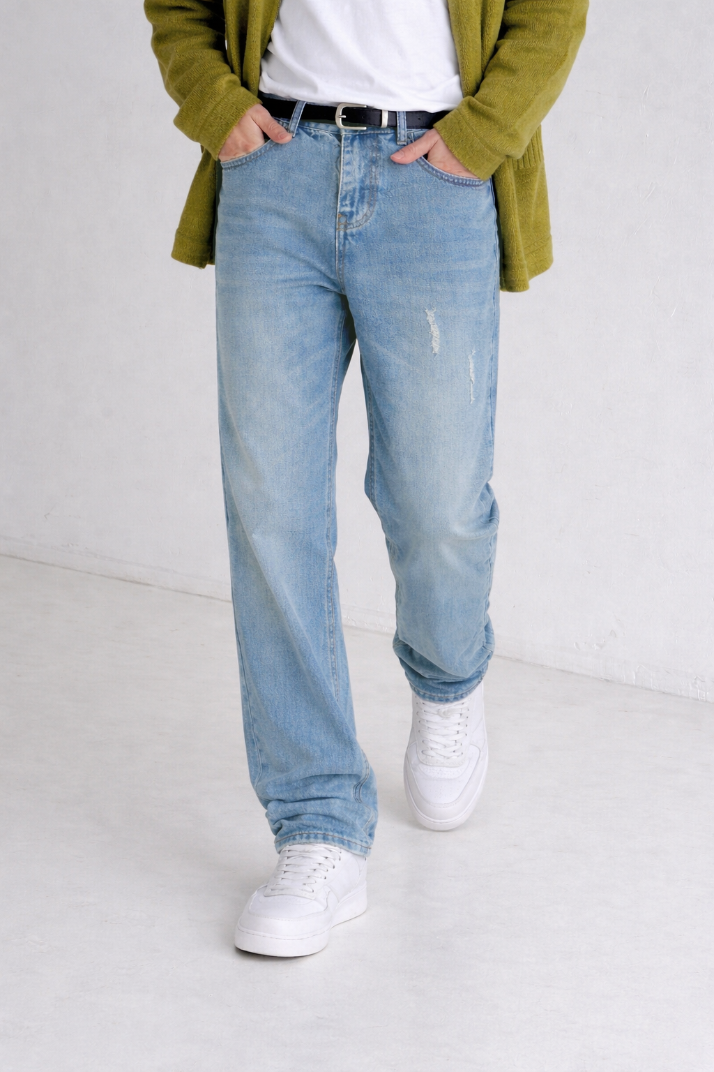 Old Stone Blue Straight Fit Jeans