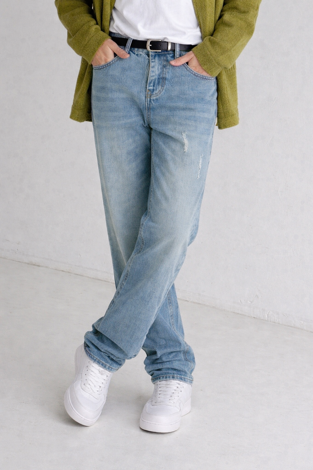 Old Stone Blue Straight Fit Jeans