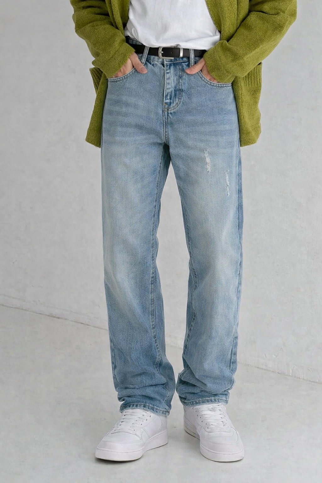 Old Stone Blue Straight Fit Jeans
