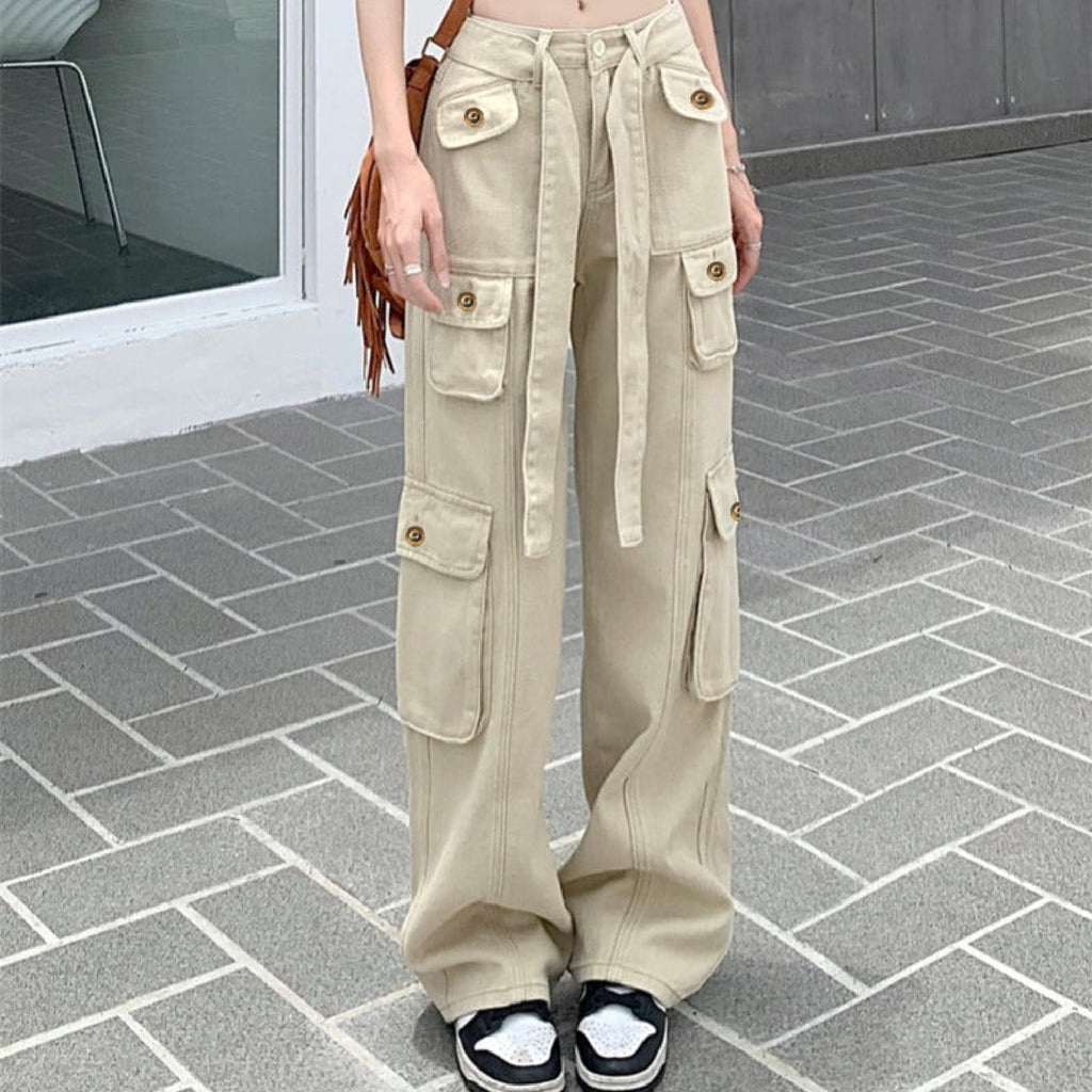 Womens Low Waisted Denim Workwear Cargo Pants For Women For Street And Hip  Hop Style, Perfect For Casual Wear And Vacation From Fllourishing, $25.22