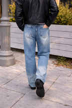 Sobo Blue Fade Baggy Jeans