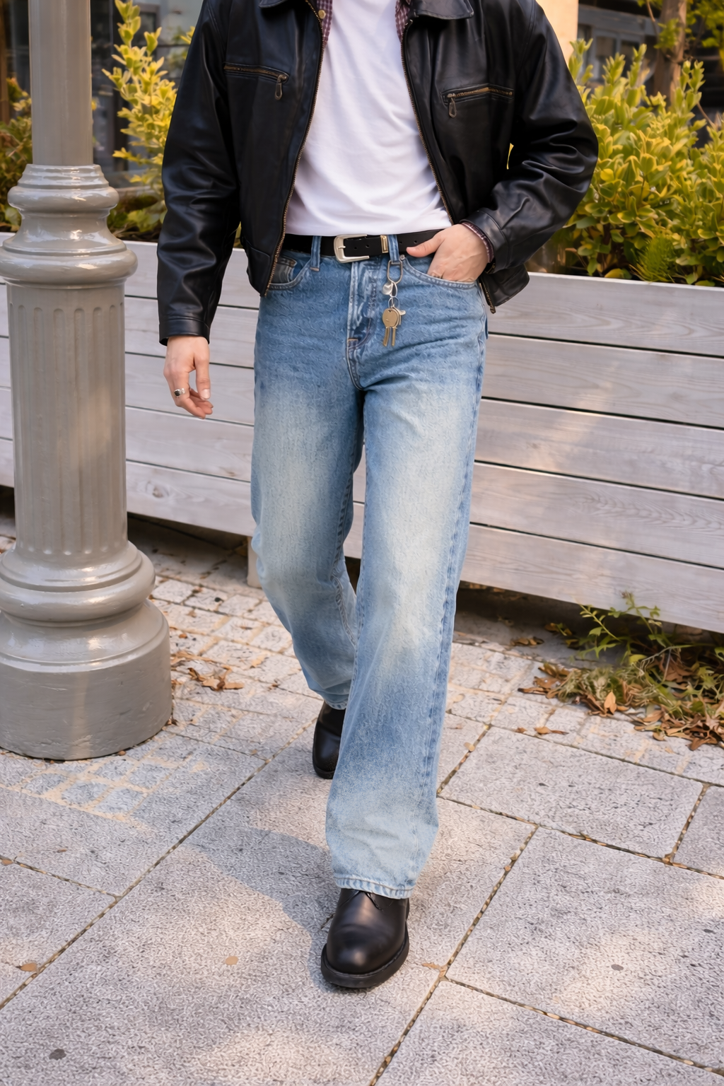 Sobo Blue Fade Baggy Jeans